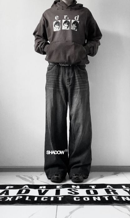 MEGA Baggy jeans | Широкі джинси чорні sk8 y2k opium type rap jaded
