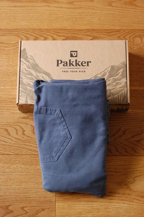Spodnie Pakker, granatowe, S longer