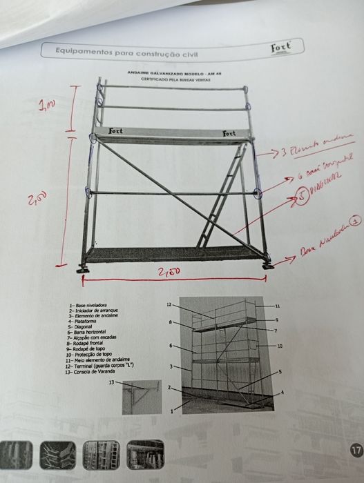Andaime galvanizados semi novos