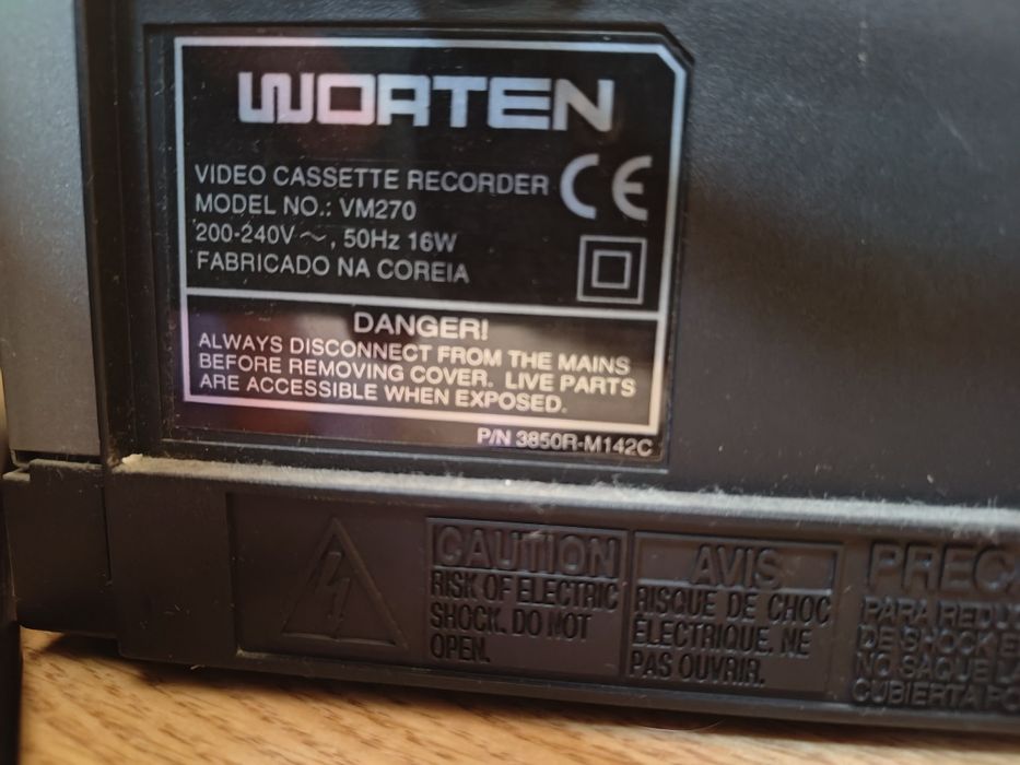 Leitor VHS cassette vídeo Worten