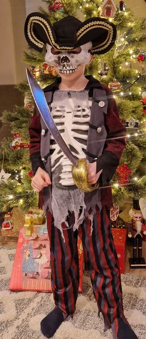 Strój karnawał pirat kościotrup 116