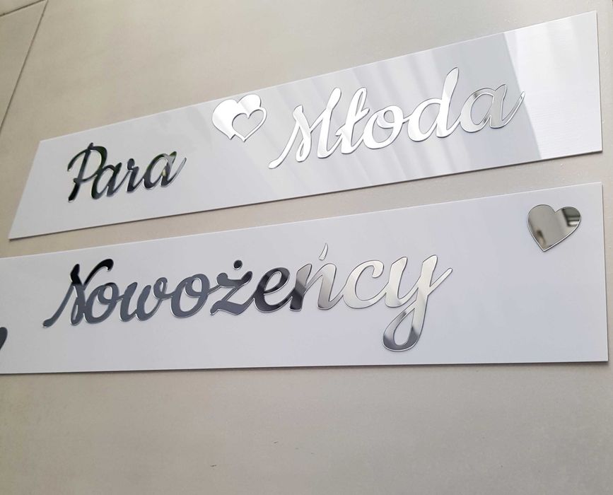 Tablice rejestracyjne ślubne
