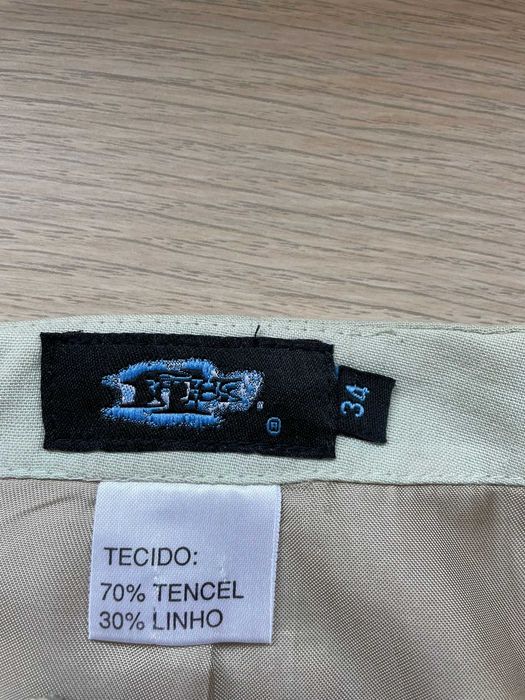 Conjunto blazer + calças + mini saia verde água