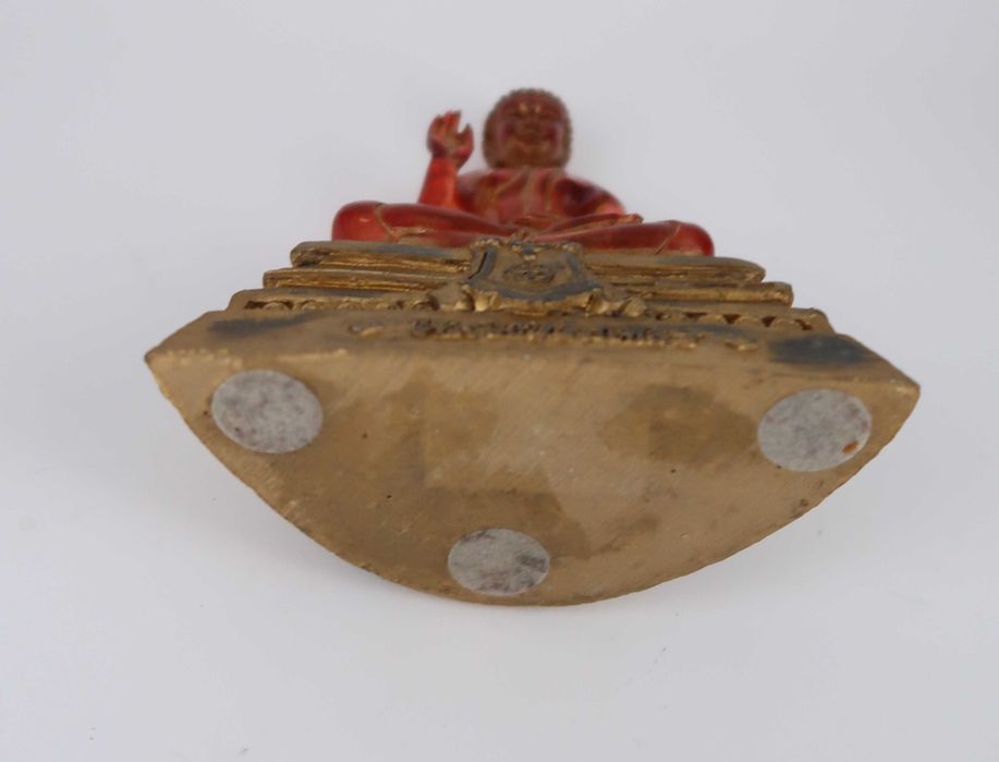 Buda Tibetano em Resina Ambar Transparente