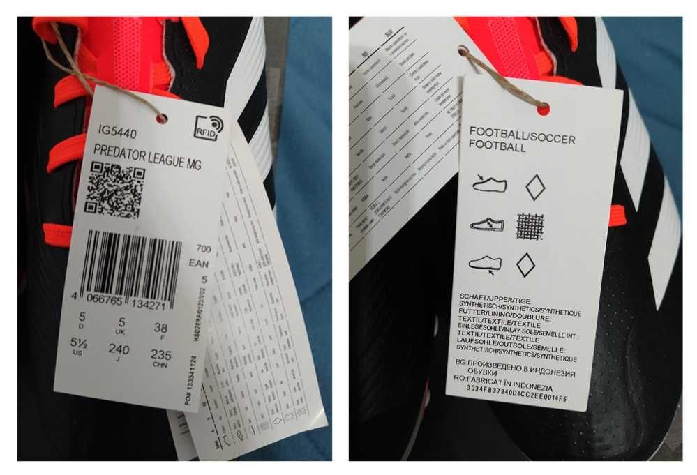 Adidas Predator 24 League chuteiras Tam 38 (171)