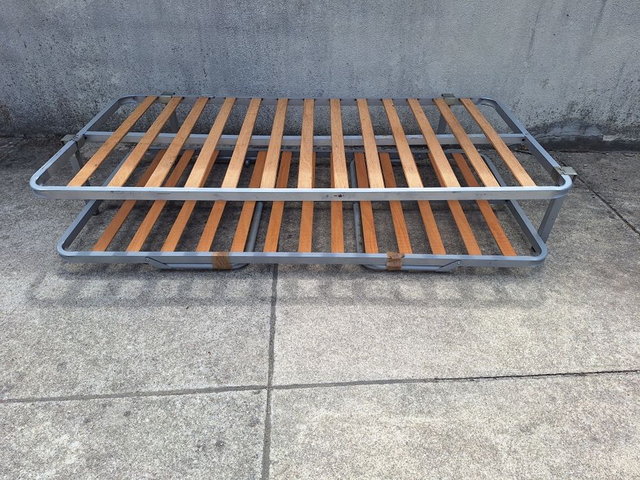 Cama dupla ripas madeira