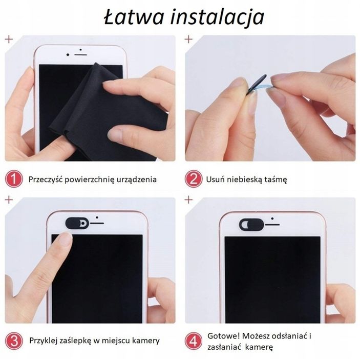 Zaślepka zasłonka kamerki smartfona tableta laptopa telewizora