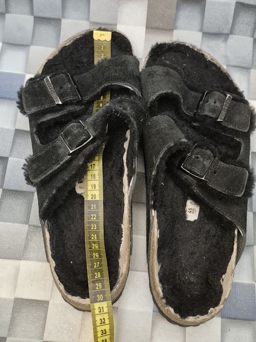 Оригінальні тапки Birkenstock Arizona Suede Shearling Black 45(29)