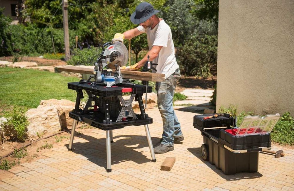 Stół Warsztatowy KETER Work Table Stół Roboczy Składany Ręczny OKAZJA