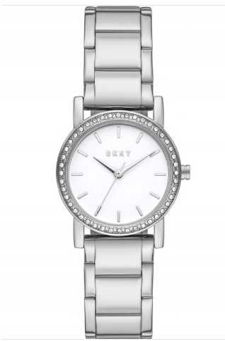DKNY zegarek damski na rękę srebrny NY9203
