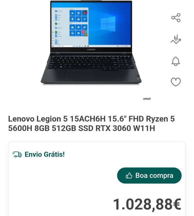 Legion  5 15ACH6H rtx3060