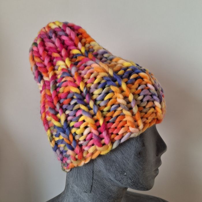 czapka handmade wełna merino