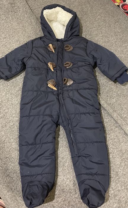 Зимний теплый комбинезон детский 9-12 мес