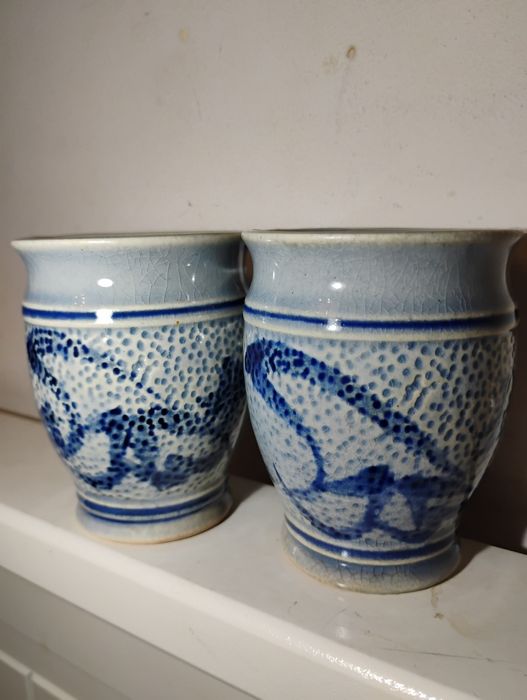 Dwa kubki ceramiczne vintage