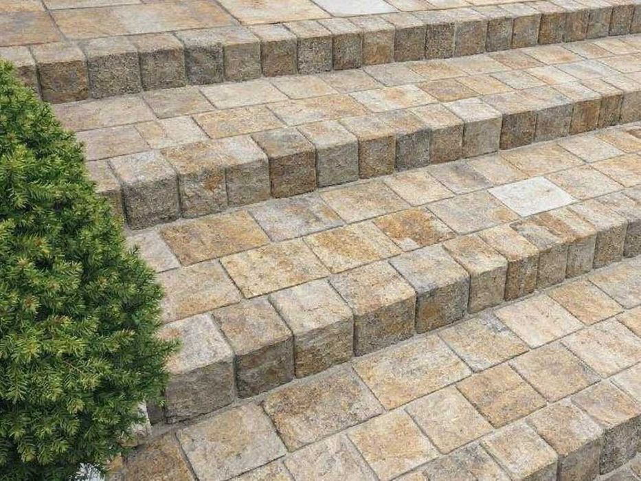Kostka sudecka 6 cm słony karmel - 38,60 zł / m2