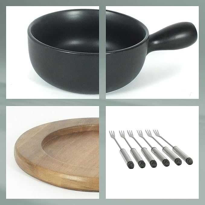 Zestaw do fondue serowego ceramiczny KELA Country K3