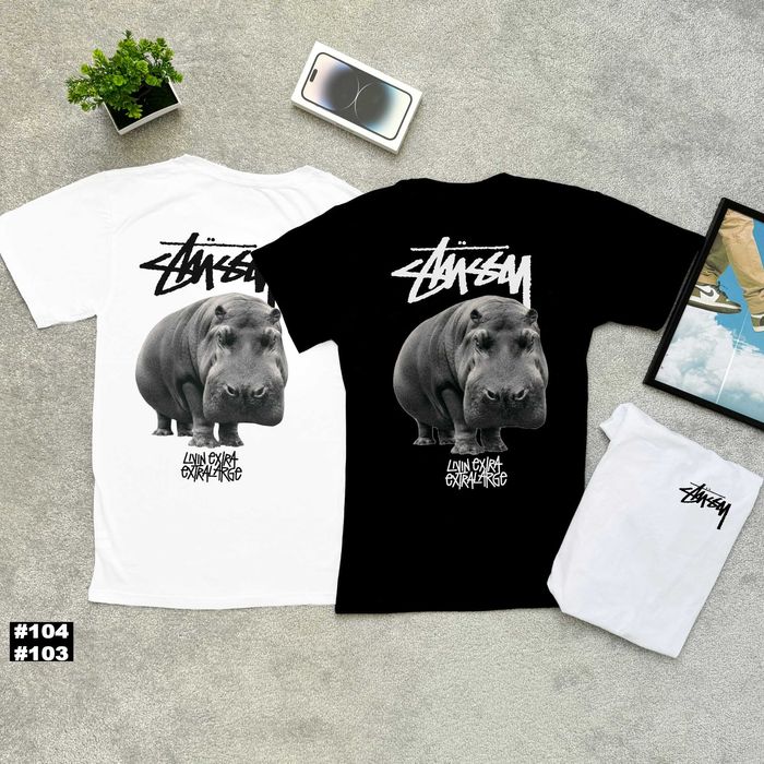 Футболка Стусси Большой Принт / Stussy Hippo / XS S M L XL