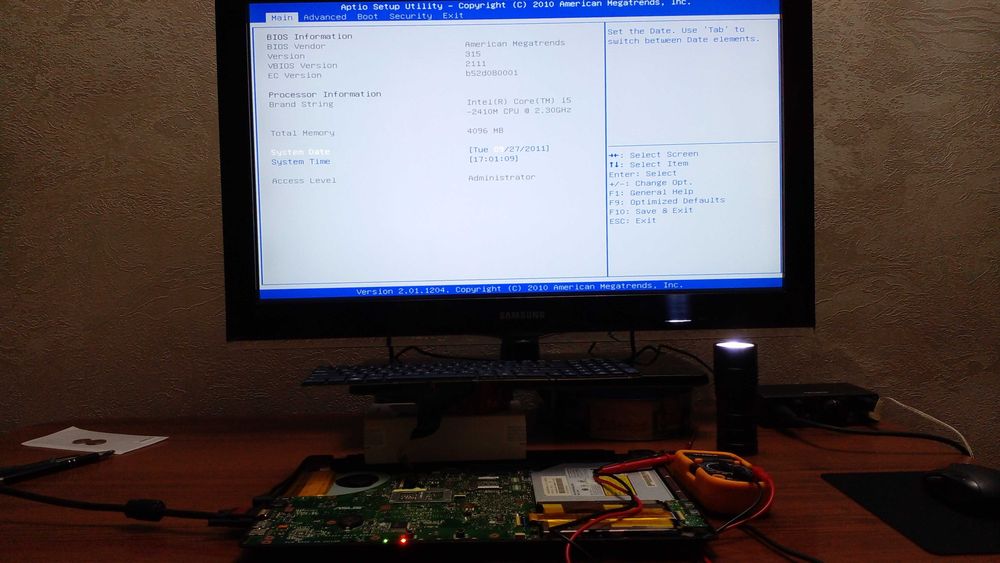 Ноутбук Asus K53SJ без екрана,сервісної кришки та топкейса