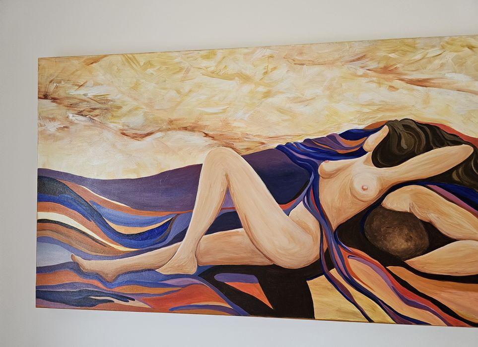 Tela pintada à mão 140x60