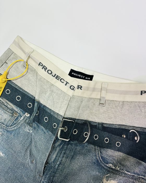 Джинсы штаны baggy jeans Project G/R opium balenciaga white fit M