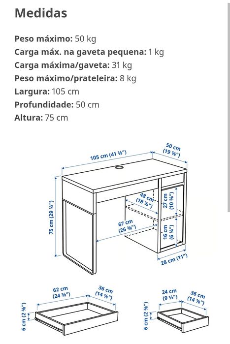 Secretaria branca IKEA