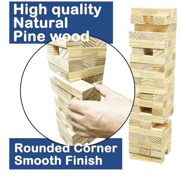 Gra w drewnianą wieżę klocki xxl gra do układania w stosy