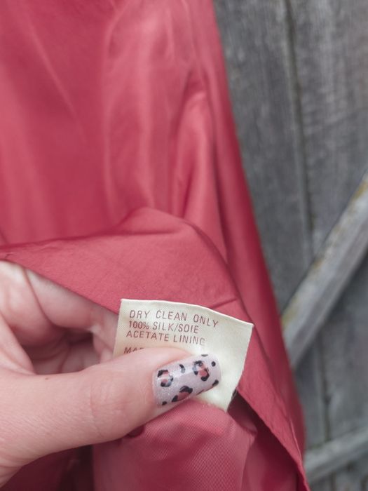 Jedwabny żakiet vintage jedwab silk na guziki