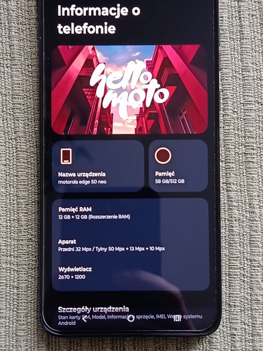 Motorola Edge 50 neo 12+12 GB RAM 512 GB