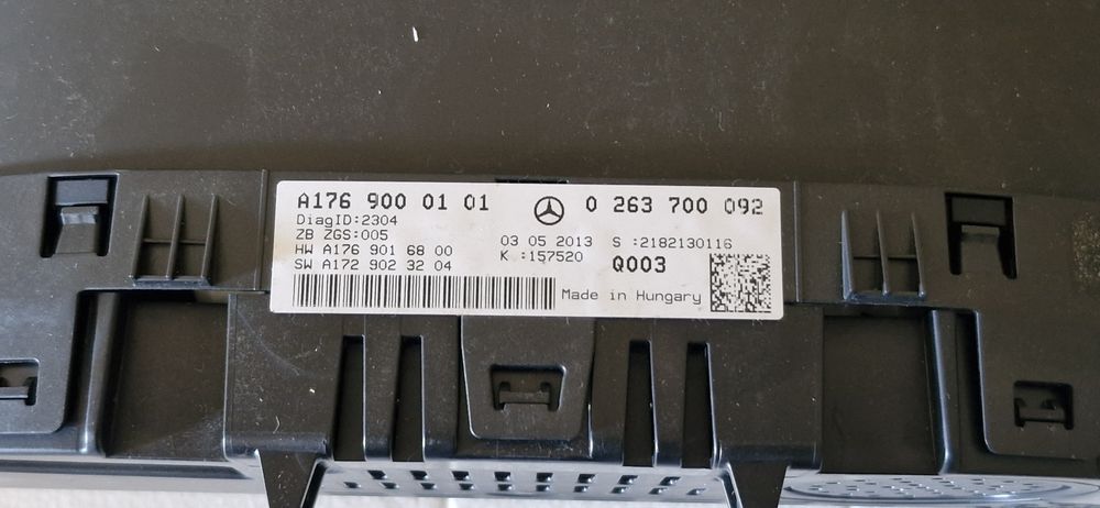 Quadrante Mercedes-Benz Classe-A (W176). 2013 OM651.901