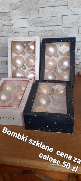 Bombki szklane 22 szt złote