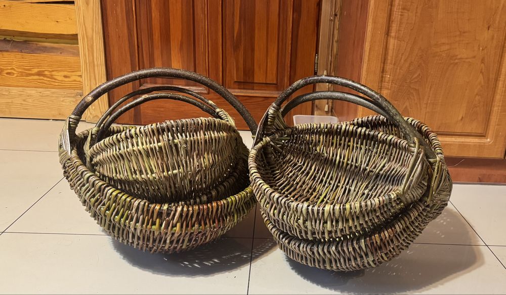 Kosze wiklinowe koszyki rękodzieło 35x40cm