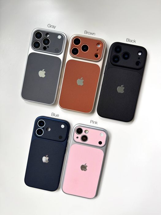 Чохол шкіряний силіконовий в стилі 17 імітація для iPhone 15 / 16 Pro Max чехол айфон про макс имитация кожаный