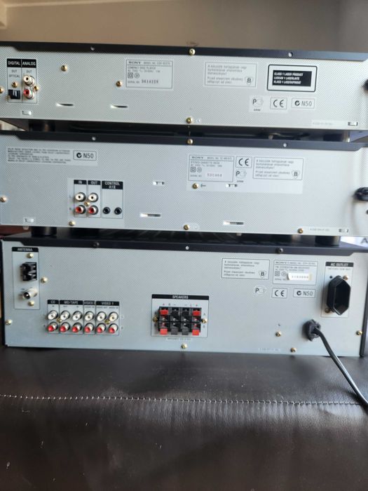 Wieża sony str de185, tc we475, cdp xe 270 z głosnikami