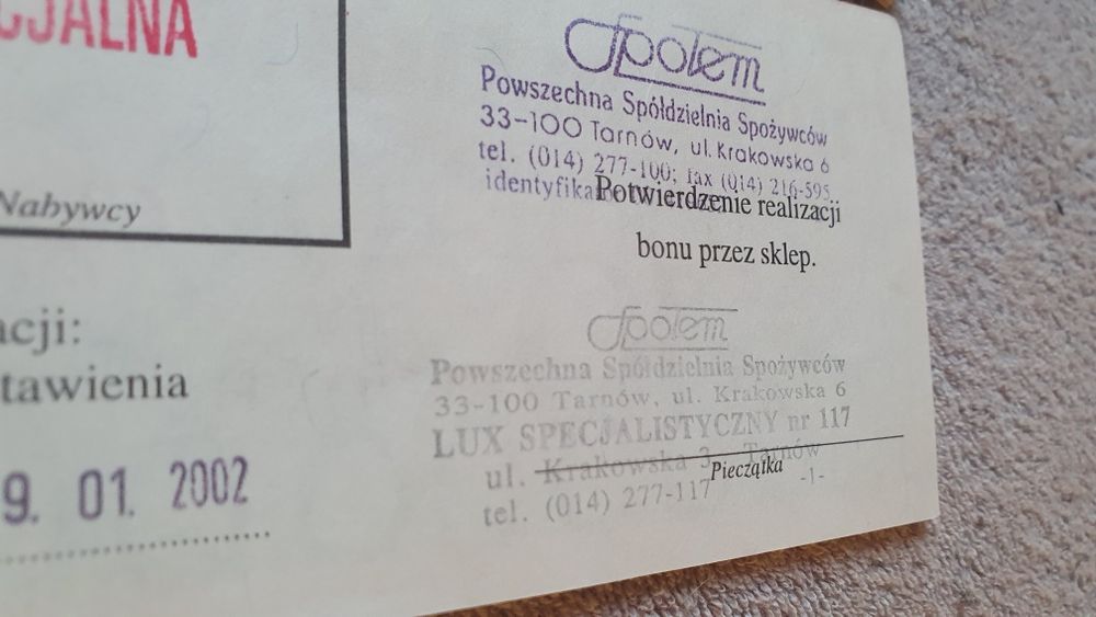 Bony towarowe społem