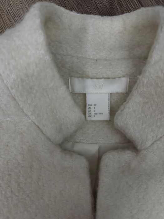 Пальто Кардиган куртка жіноча молочне H&M