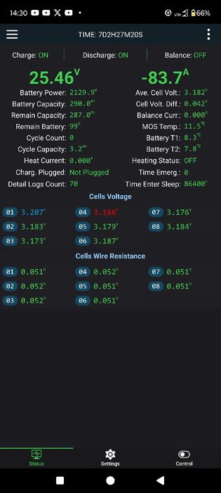 Magazyn energii LIFEPO4 24V330ah(8.3kwh) EVE
