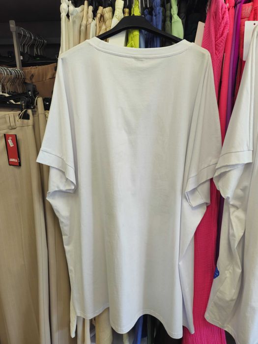 Bluzka, tunika biała haft, Fly Out Italy Plus size !!!