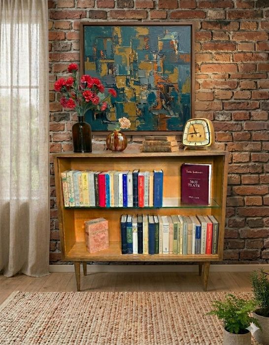Biblioteczka/szafka vintage prl po renowacji