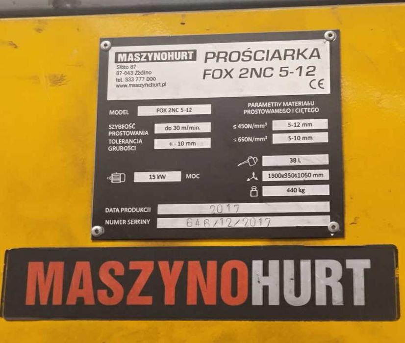 Prościarka FOX 2NC 5-12