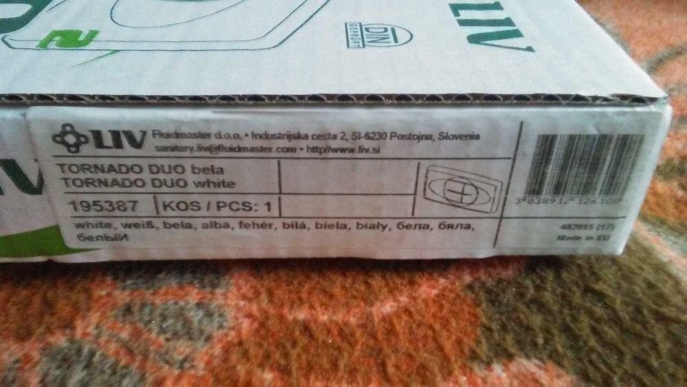 przycisk spłukujący liv tornado biały nowy