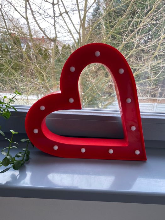 Serce lampka na baterie