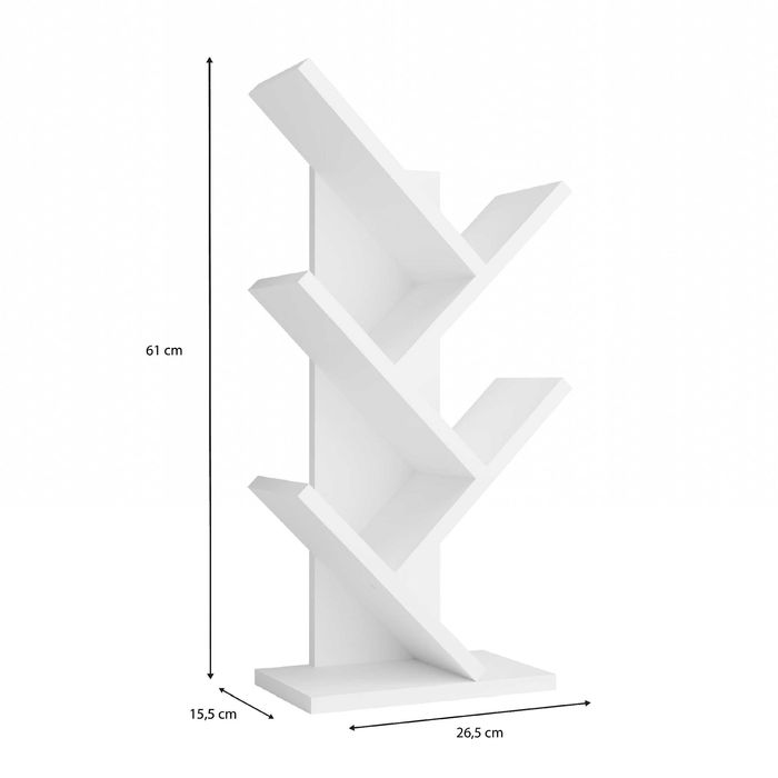 REGAŁ Stojący FUNNY MINI Na Książki 4 Półki Biały lub Dąb Artisan