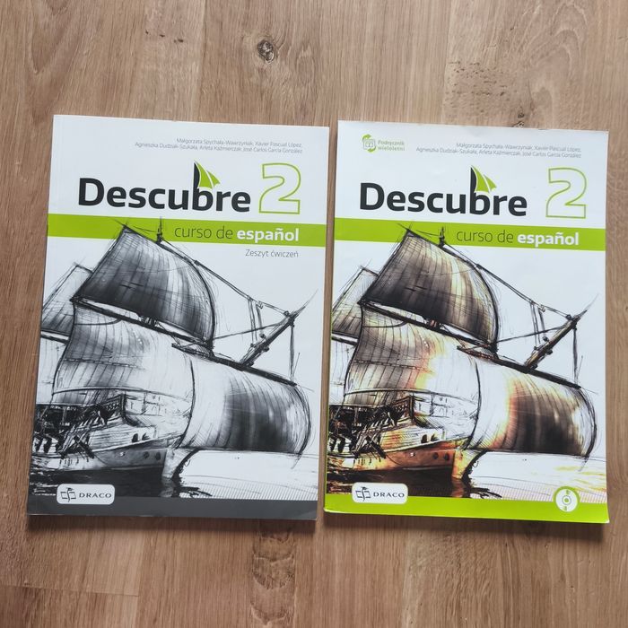 Hiszpański Descubre 2  ćwiczenia+podręcznik z płytą cd
