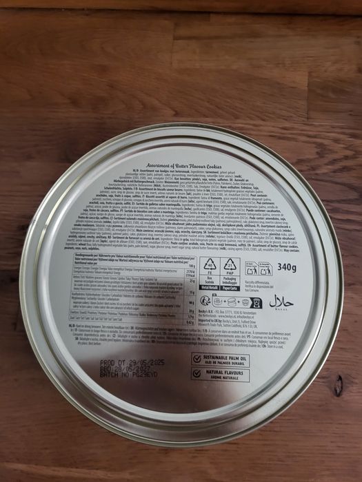 Ciasteczka butter flavour cookies w metalowym opakowaniu nowe zamknięt
