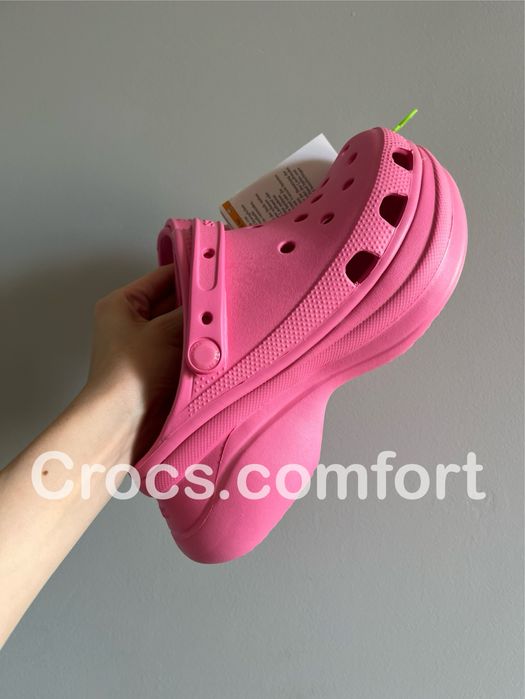 Crocs Bae Clog Electric pink Крокси жіночі на платформі