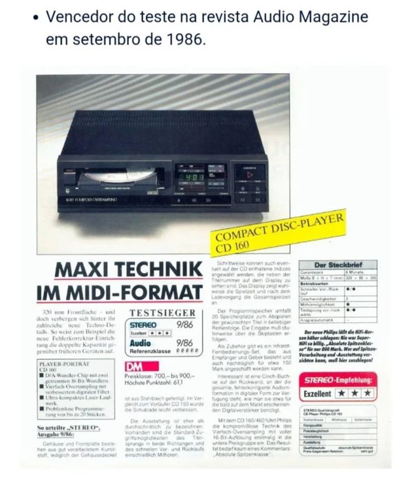 Leitor de cd Philips cd160