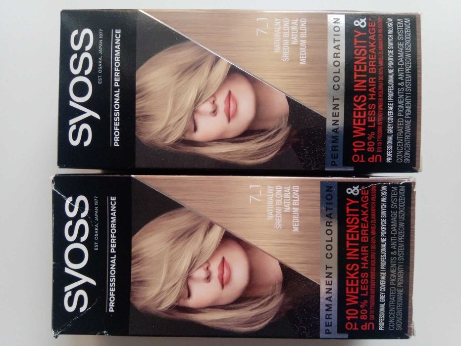 2x trwała farba Syoss 7.1 naturalny średni blond