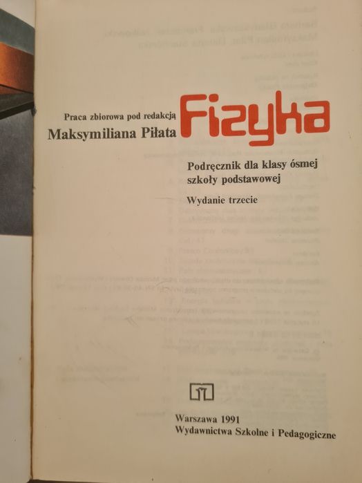 Fizyka 8 - Książka z 1991 roku