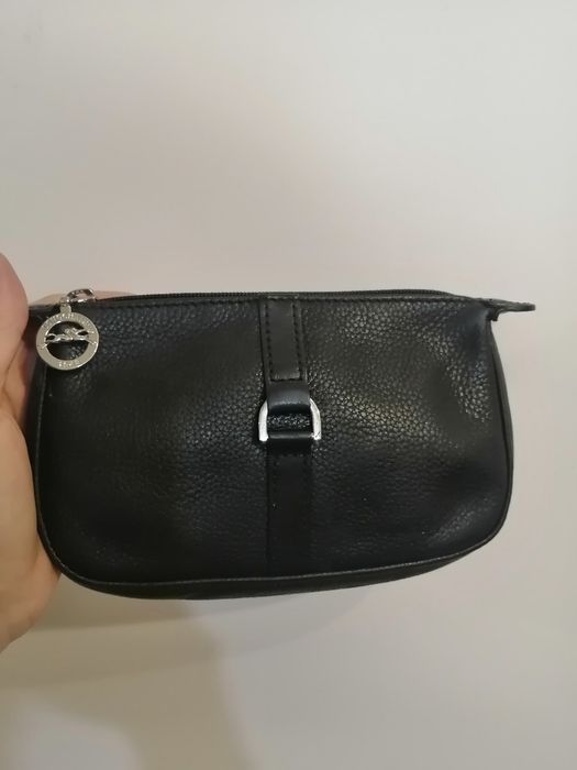 Longchamp оригінал шкіряна косметичка сумочка