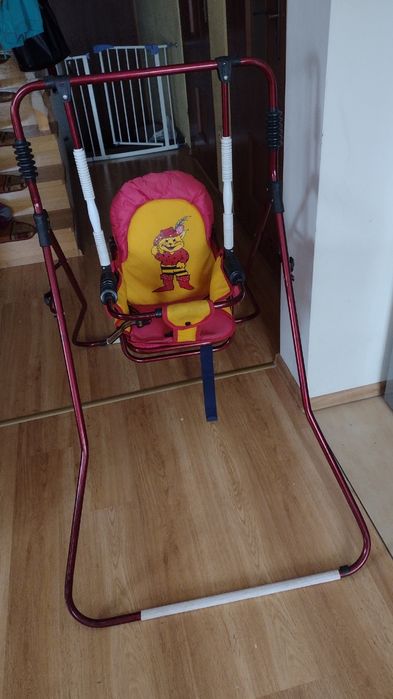 Huśtawka składana dla dziecka na zewnątrz i do wewnątrz domu